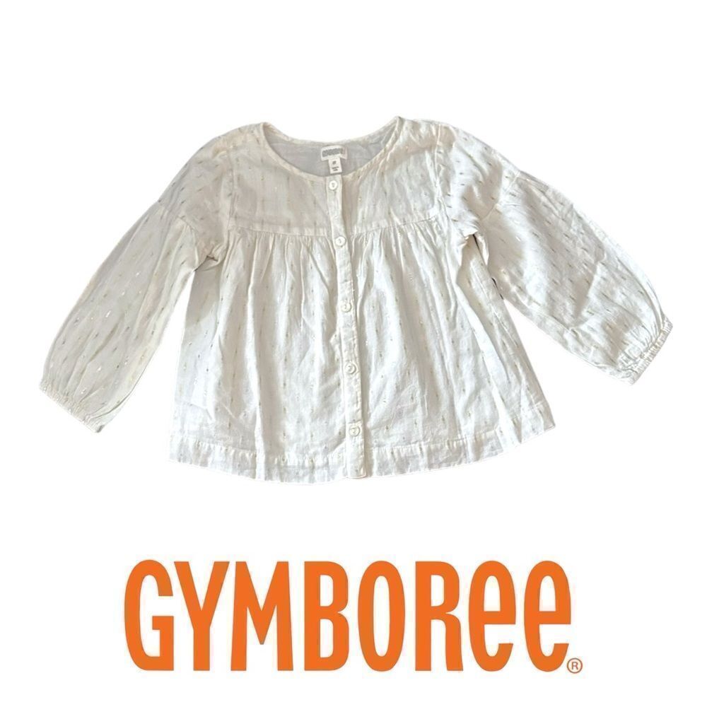GYMBOREE | Ecru | METALLIC THREADS BLOUSE